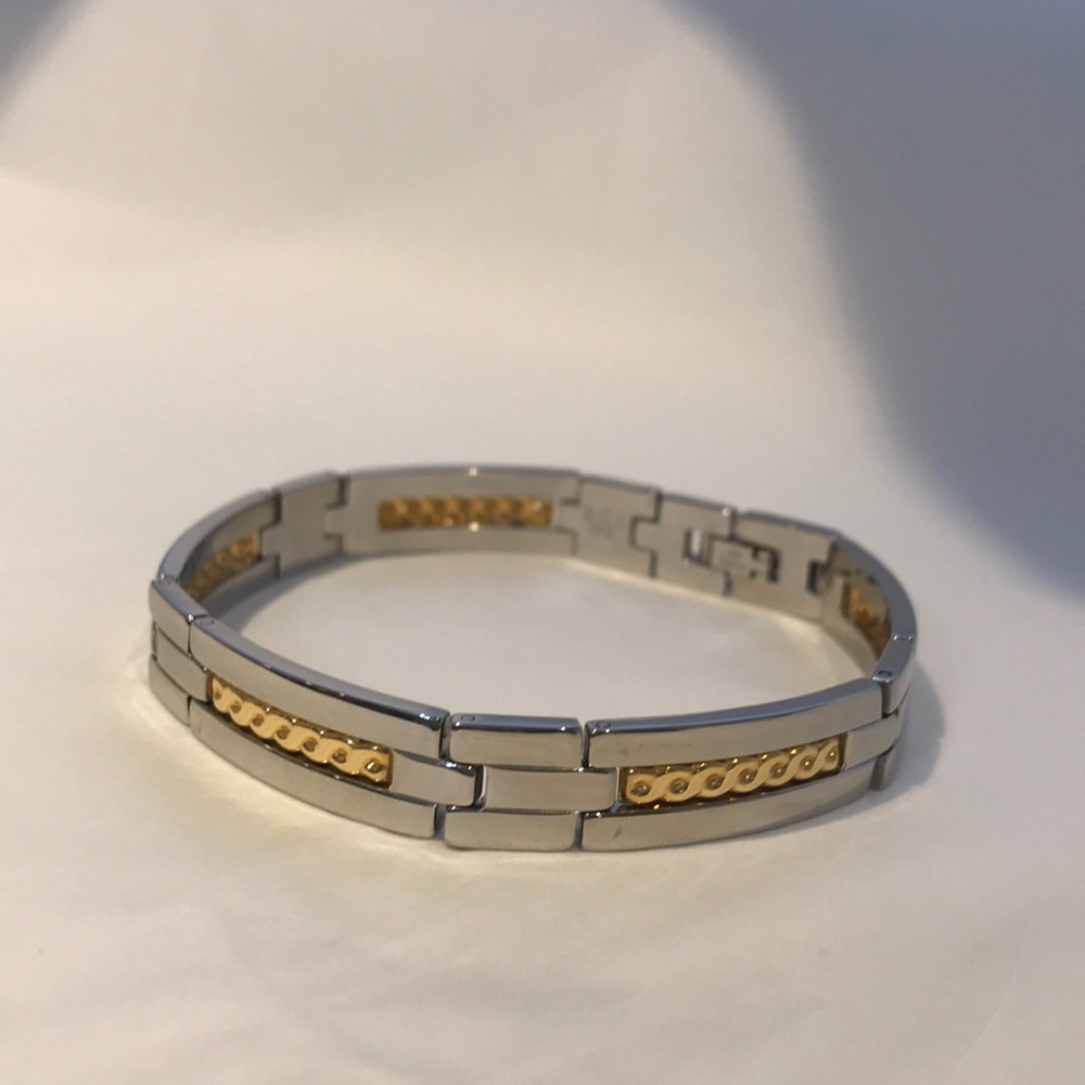 Gold and silver men’s 18 karat bracelet